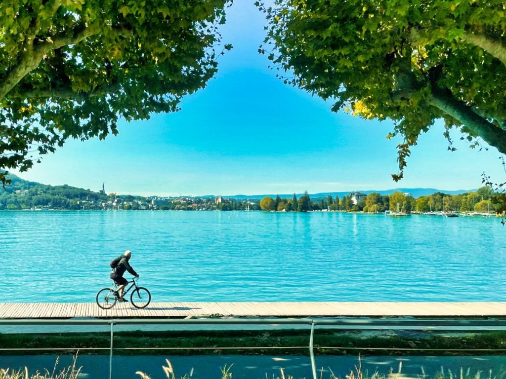Ride a bike around Lake Annecy
