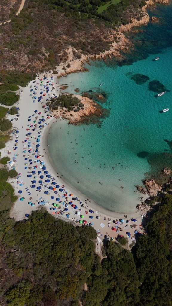 Capriccioli Beach in Costa Smeralda, Sardinia