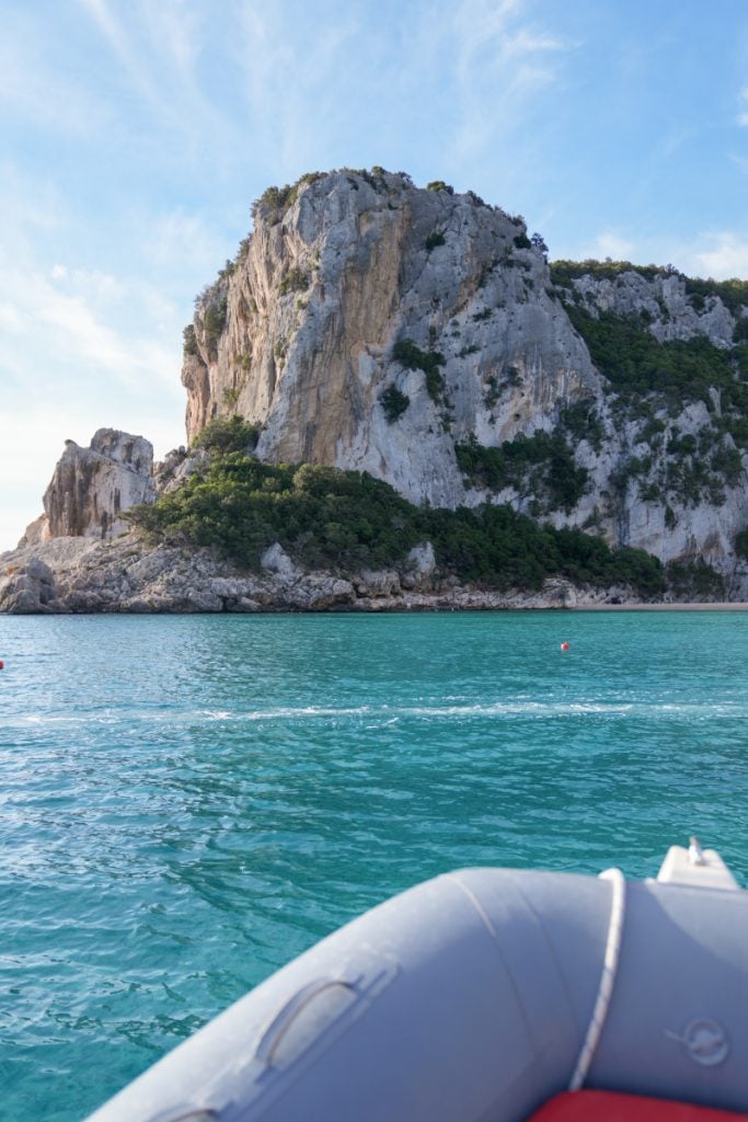Limestone cliffs along the Baunei Coast in Sardinia