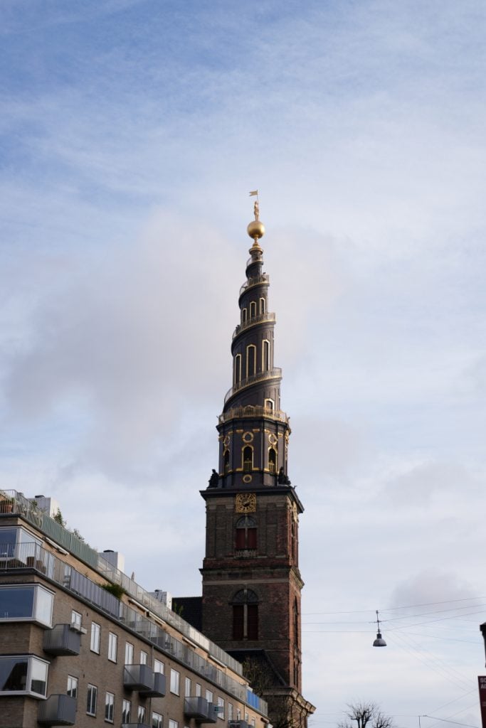 Spiral tower of the Church of Our Saviour in Copenhagen