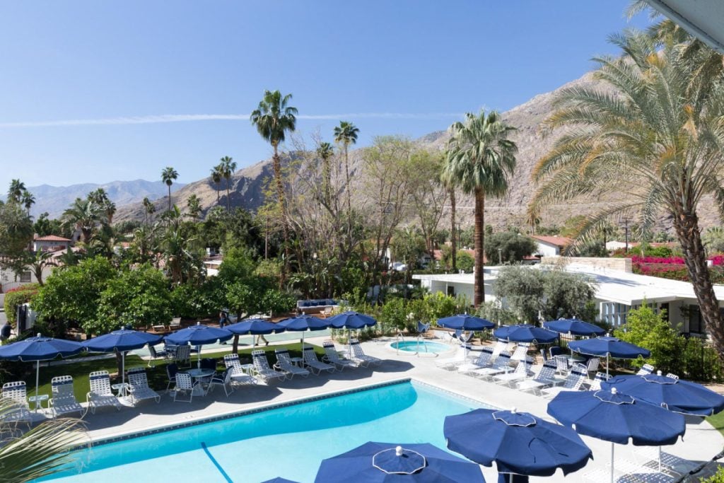 Holiday House Palm Springs poolside with mid-century modern design