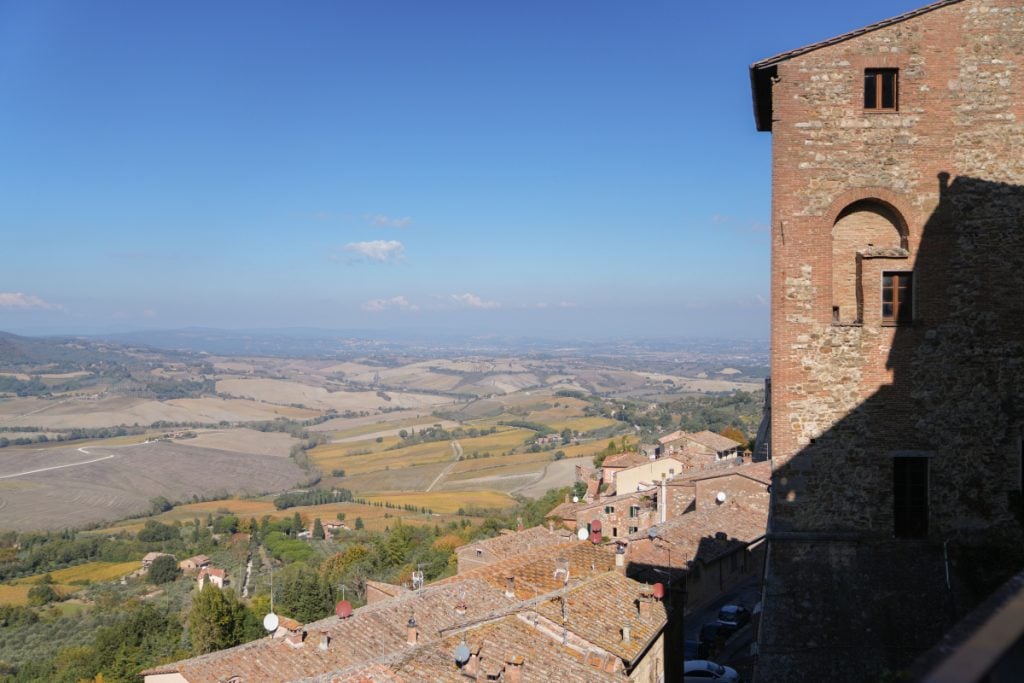 Views from Montepulciano over Val d'Orcia