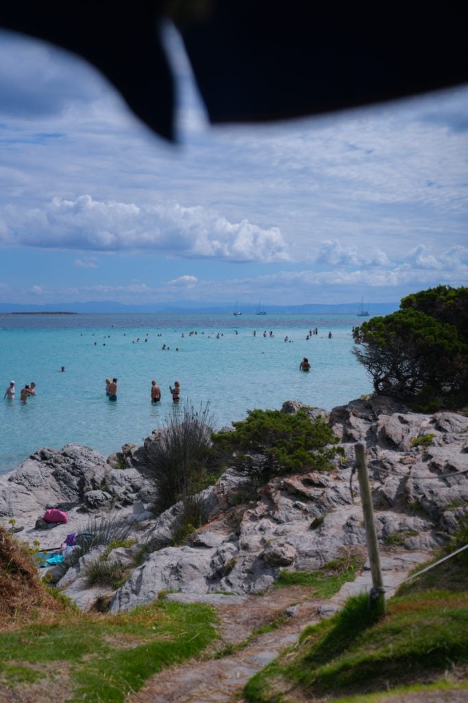 La Pelosa beach with the Torre della Pelosa watchtower in the background