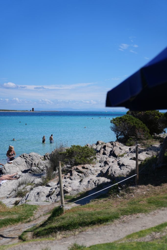 Turquoise water at Pelosetta beach near La Pelosa