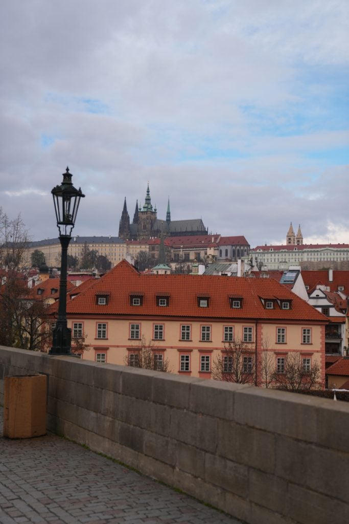 Prague Castle rising above the rooftops of Malá Strana