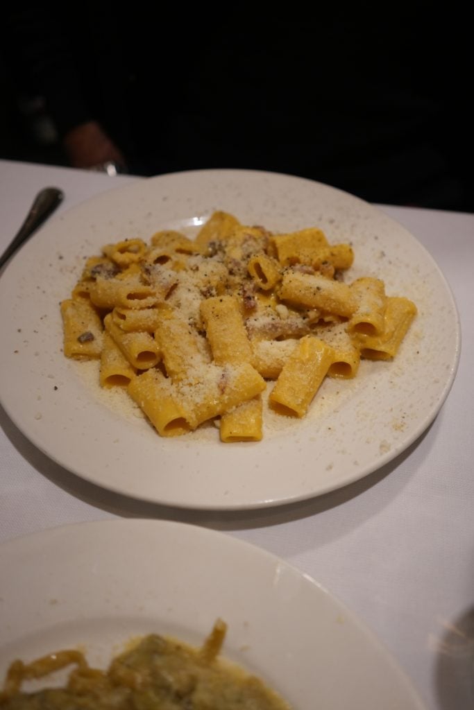 Rigatoni with grated cheese at Trattoria Da Teo