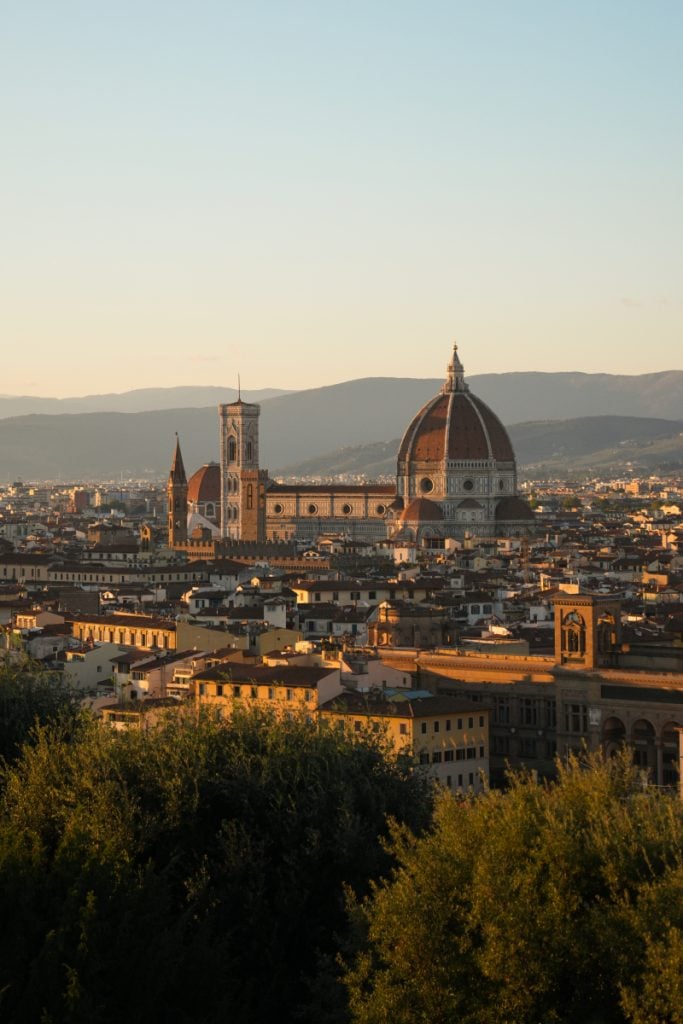Florence skyline and cathedral from Piazzale Michelangelo