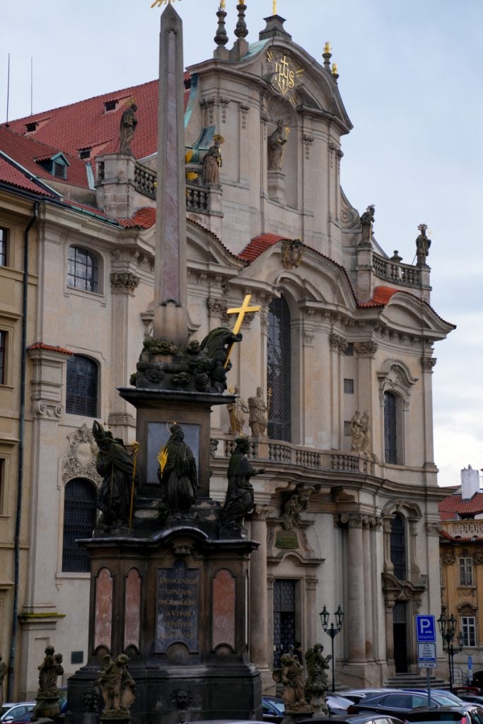 Baroque facade of St. Nicholas Church in Malá Strana