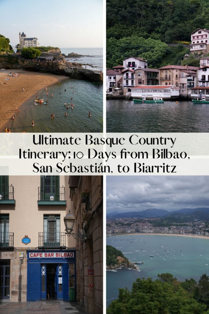 Graphic promoting a 10-day Basque Country itinerary