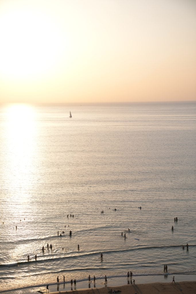 Swimmers at Plage de la Côte des Basques