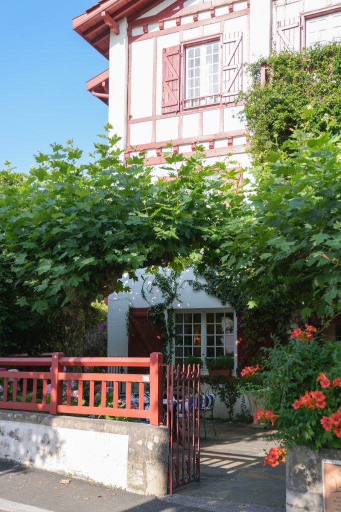Leafy garden entrance at Villa Catarie