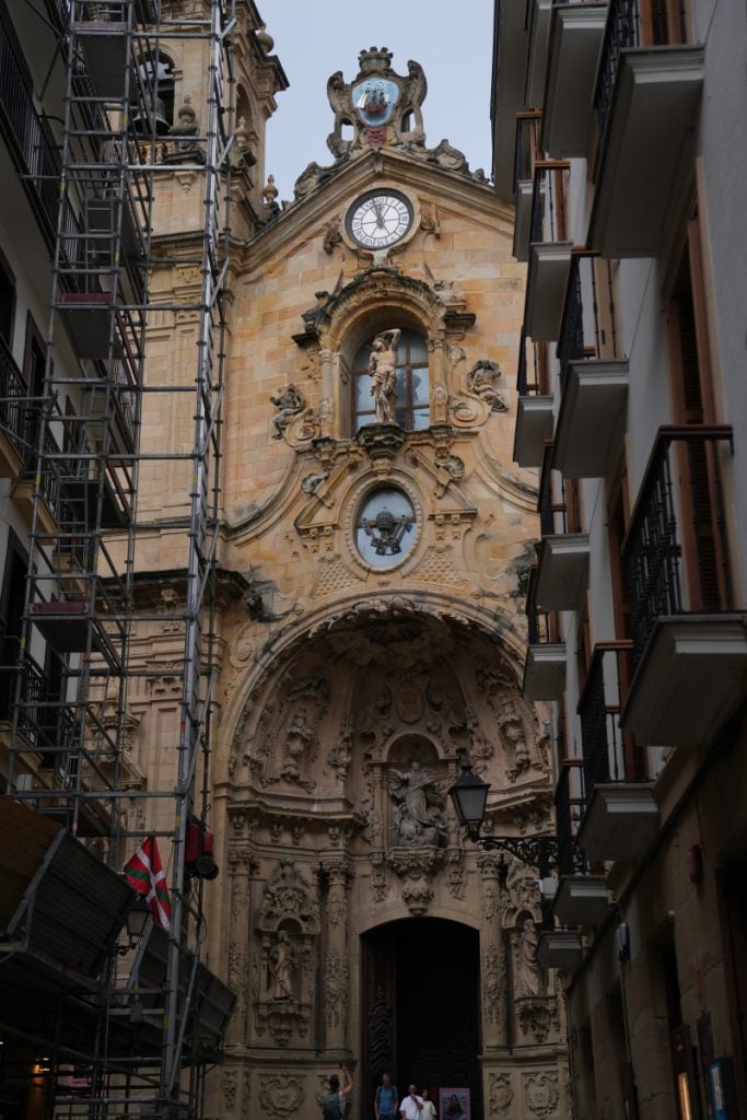 Ornate facade of the Basilica of Saint Mary of the Chorus