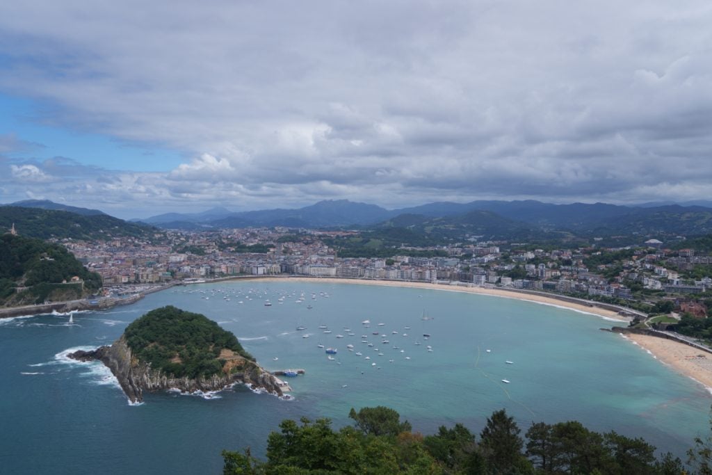 La Concha Bay and Santa Clara Island from Monte Igueldo