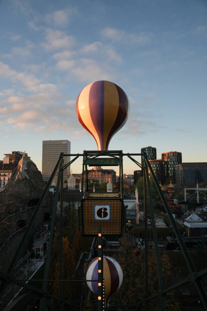 Balloon-themed Ferris wheel at Tivoli Gardens