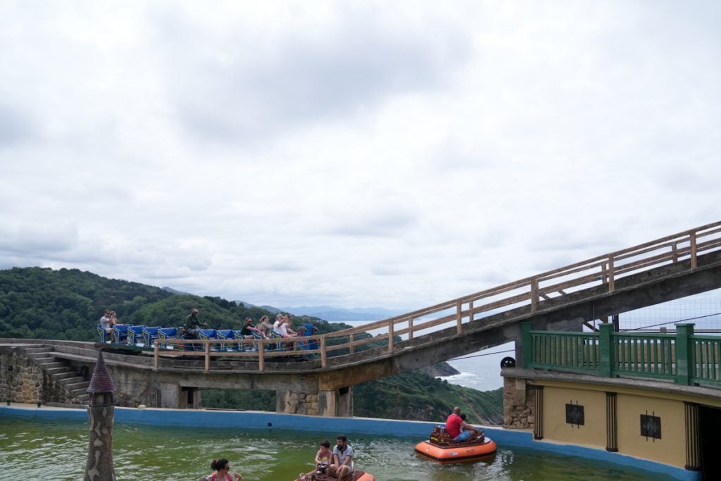 Montaña Suiza roller coaster and boat ride at Monte Igueldo