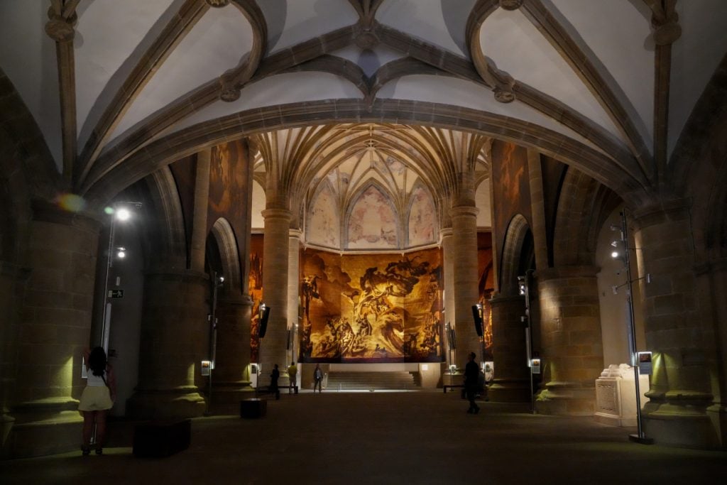 Vaulted gallery inside San Telmo Museum