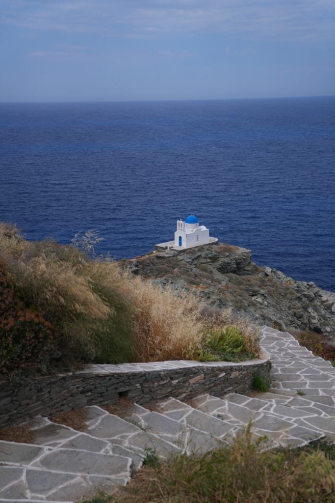 Stone path to the Church of the Seven Martyrs