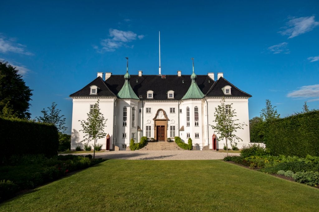 Marselisborg Palace and formal garden in Aarhus