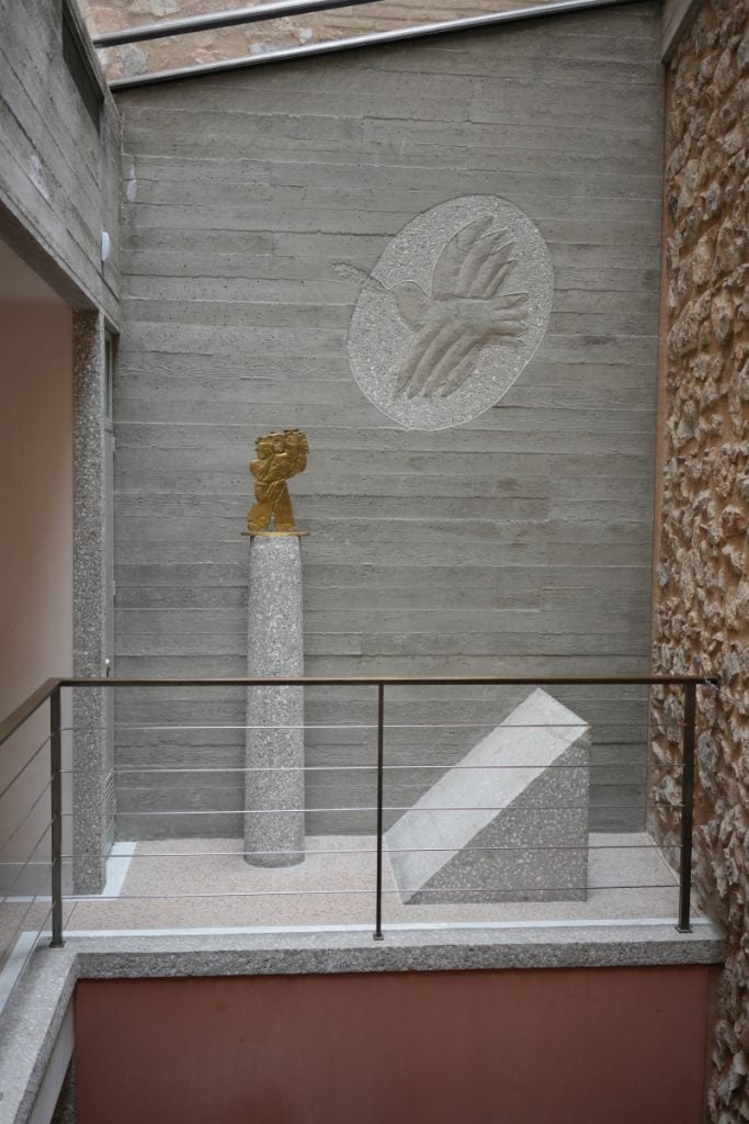 Sculptures inside the Alekos Fassianos Museum
