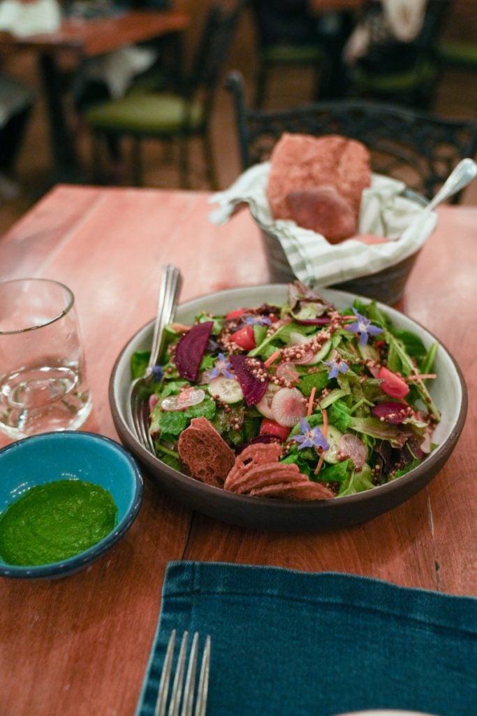 Seasonal garden salad at Deckman's En El Mogor