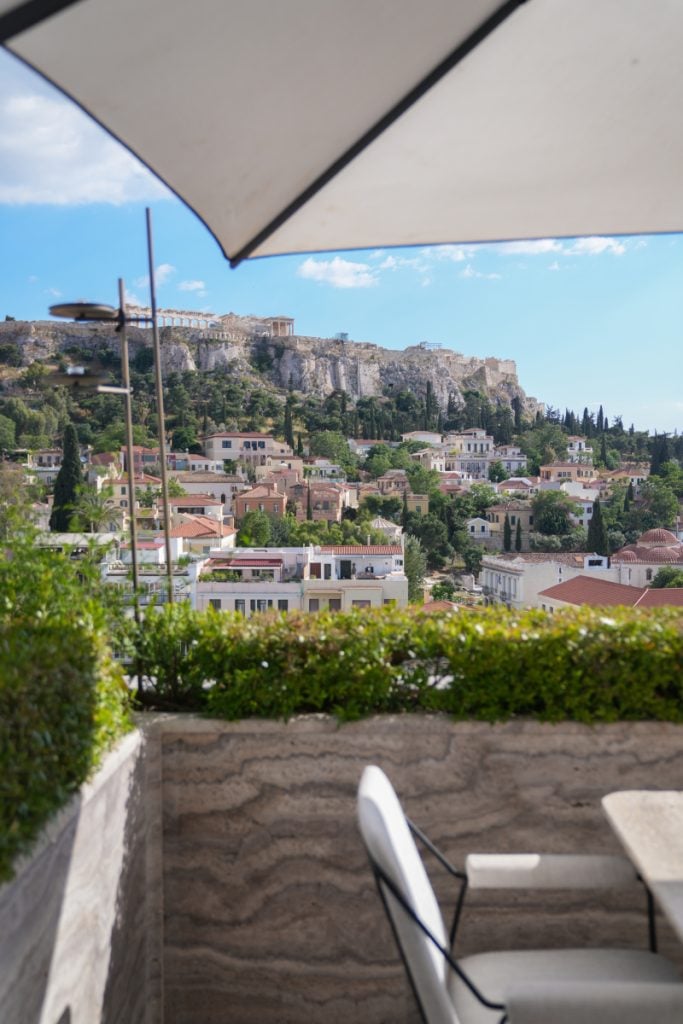 Acropolis viewed from The Dolli rooftop terrace