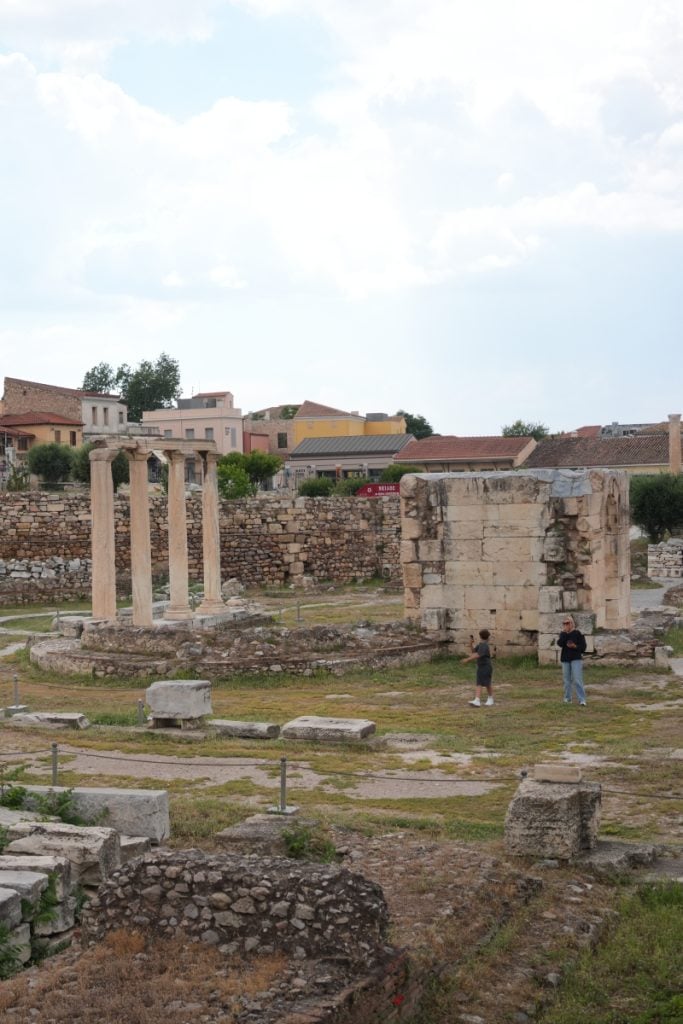 Stone columns and ruins at Hadrian's Library